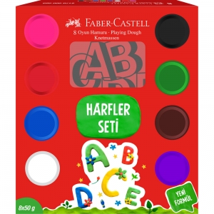 Faber Castell Oyun Hamuru Harfler Seti 50x8