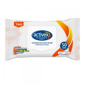 Activex Antibakteriyel Islak Mendil 50'Li