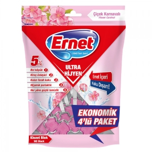 Ernet Ultra Hijyen Klozet Blok Çiçek Karnavalı 4X50 Gr