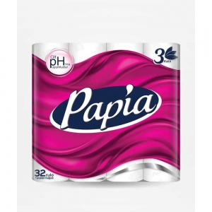 Papia Tuvalet Kağıdı 3 Katlı 32'Li Paket
