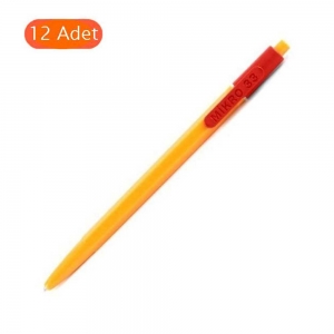 Mikro Tükenmez Kalem M-33 Kırmızı x 12 Adet