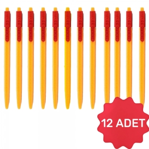 Mikro Tükenmez Kalem M-33 Kırmızı x 12 Adet