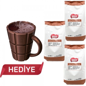 Nestle Sıcak Çikolata 1000 Gr 3 Adet + Nestle Kupa Tekli Hediye