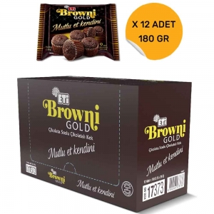 Eti Browni Gold Mini Çikolatalı Kek 180 Gr X 12 Adet