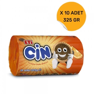 Eti Cin Portakallı Bisküvi 325 Gr X 10 Adet