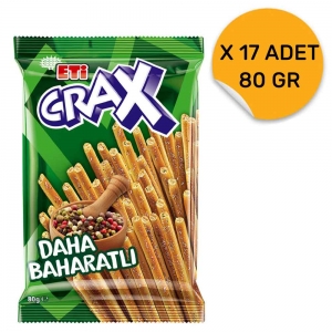 Eti Crax Baharatlı Çubuk Kraker 80 Gr X 17 Adet