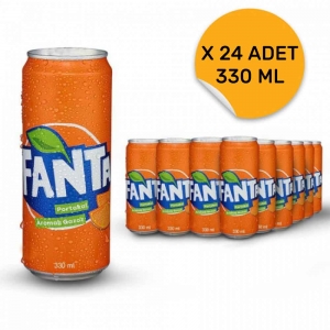 Fanta Portakal Kutu 330 Ml X 24