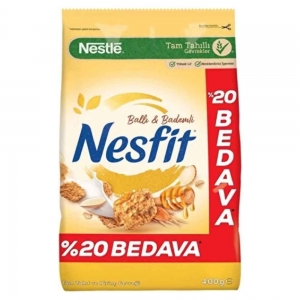 Nestle Nesfit Ballı Bademli Tam Tahıl ve Pirinç Gevreği 400 Gr