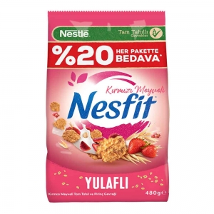 Nestle Nesfit Kırmızı Meyveli Tam Tahıl ve Pirinç Gevreği 400 Gr