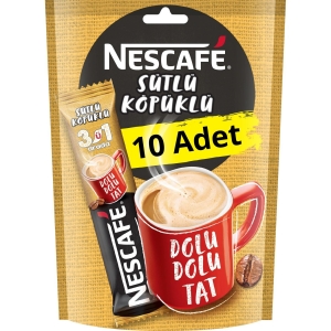 Nescafe 3 ü 1 Arada Sütlü Köpüklü Hazır Kahve 10'Lu Paket