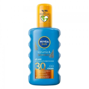 Nivea Sun Koruma ve Bronzluk Güneş Kremi SPF30+ Sprey 200 Ml