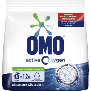 Omo Active Oxygen Toz Çamaşır Deterjanı Beyazlar 1,2 Kg