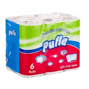 Pufla Rulo Havlu Kağıt 6'Lı Paket