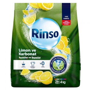 Rinso Toz Çamaşır Deterjanı Limon ve Karbonat 4 Kg