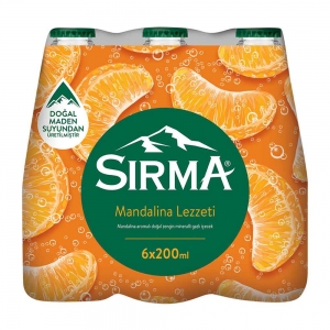 Sırma C+ Mandalina Aromalı Doğal Maden Suyu 6 X 200 Ml