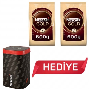 Nescafe Gold 600 Gr 2 Adet + Nescafe Kahve Kutusu Hediye