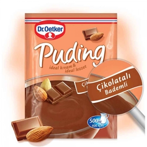 Dr.Oetker Puding Çikolatalı Ve Bademli 104 Gr