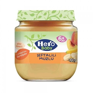 Hero Baby Şeftali Muz Kavanoz Maması 120 Gr