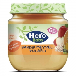 Hero Baby Karışık Meyveli Yulaflı Kavanoz Maması 125 Gr