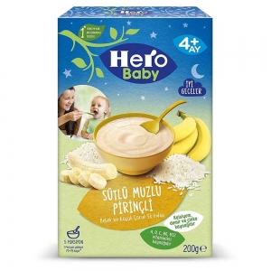 Hero Baby Sütlü Muzlu Pirinçli Kaşık Maması 200 Gr