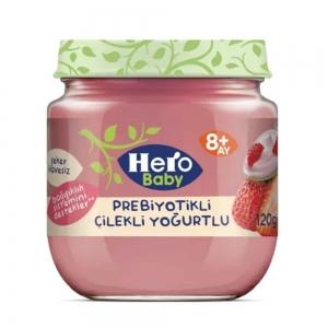 Hero Baby Prebiyotikli Çilekli Yoğurtlu Kavanoz Maması 120 Gr