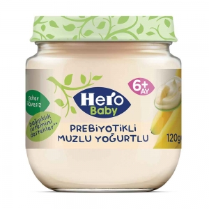 Hero Baby Prebiyotikli Muzlu Yoğurtlu Kavanoz Maması 120 Gr