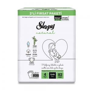 Sleepy Natural Maxi No 4 Cırtlı Bez 82'Li