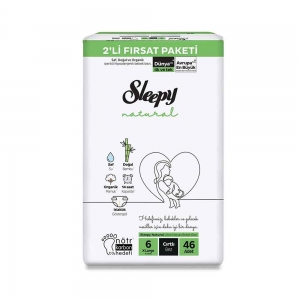 Sleepy Natural Xlarge No 6 Cırtlı Bez 46'Lı