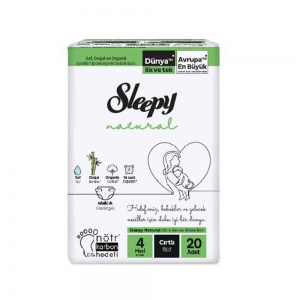 Sleepy Natural Maxi No 4 Cırtlı Bez 20'Li