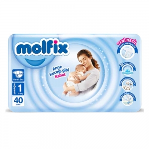 Molfix 3D Jumbo No 1 Yenidoğan Bebek Bezi 40'Lı