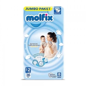 Molfix 3D Jumbo No 2 Mini Bebek Bezi 36'Lı