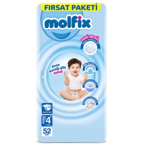 Molfix Fırsat Paketi No 4 Maxi Plus Bebek Bezi 52 Adet