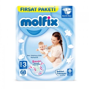 Molfix Fırsat Paketi No 3 Midi Bebek Bezi 68'Li