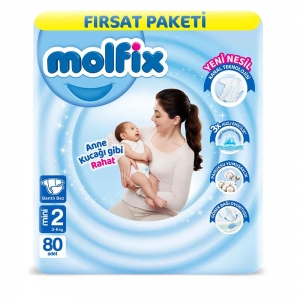 Molfix Fırsat Paketi No 2 Mini Bebek Bezi 80'Li