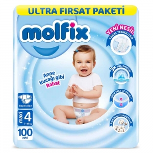 Molfix Ultra Fırsat Paketi No 4 Maxi Bebek Bezi 100'Lü