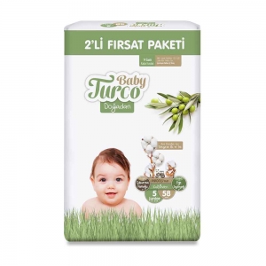 Baby Turco Doğadan 2'li Fırsat Paketi No 5 Junior 58'Li