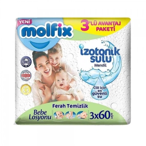 Molfix İzotonik Sulu Islak Mendil 3'Lü Paket