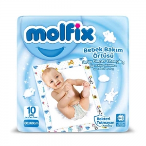 Molfix Bebek Bakım Örtüsü 60x60 Cm 10'Lu