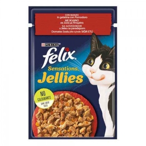 Felix Sığırlı Domatesli Yetişkin Kedi Yaş Maması 85 Gr