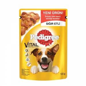 Pedigree Sığır Etli Yetişkin Köpek Yaş Maması 100 Gr